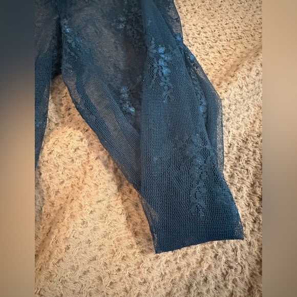 Listicle Teal mesh top NWT - Picture 4 of 11